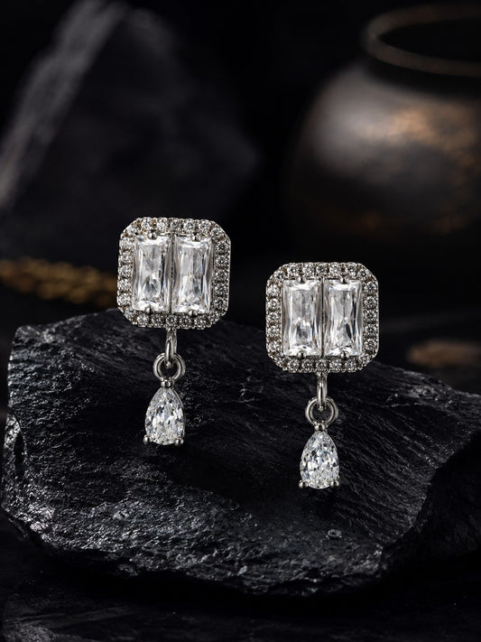 Elegant Premium Stone Studded Drop Earrings for Women