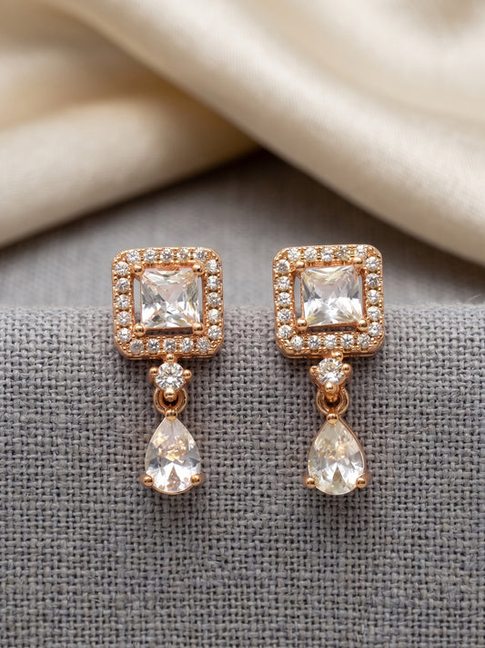 Elegant Premium Stone Studded Drop Earrings for Women
