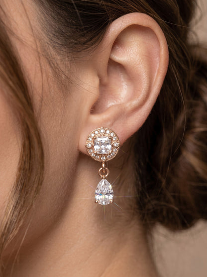 Elegant Premium Stone Studded Drop Earrings for Women