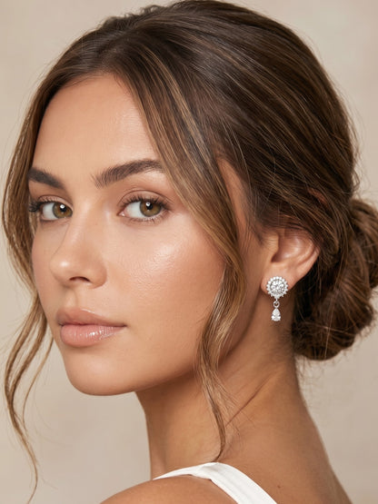 Elegant Premium Stone Studded Drop Earrings for Women