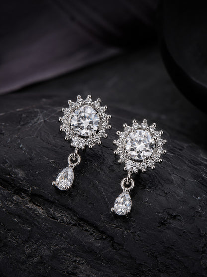 Elegant Premium Stone Studded Drop Earrings for Women