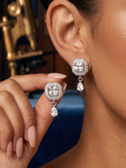 Elegant Premium Stone Studded Drop Earrings for Women