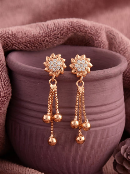 Elegant Premium Stone Studded Drop Earrings for Women