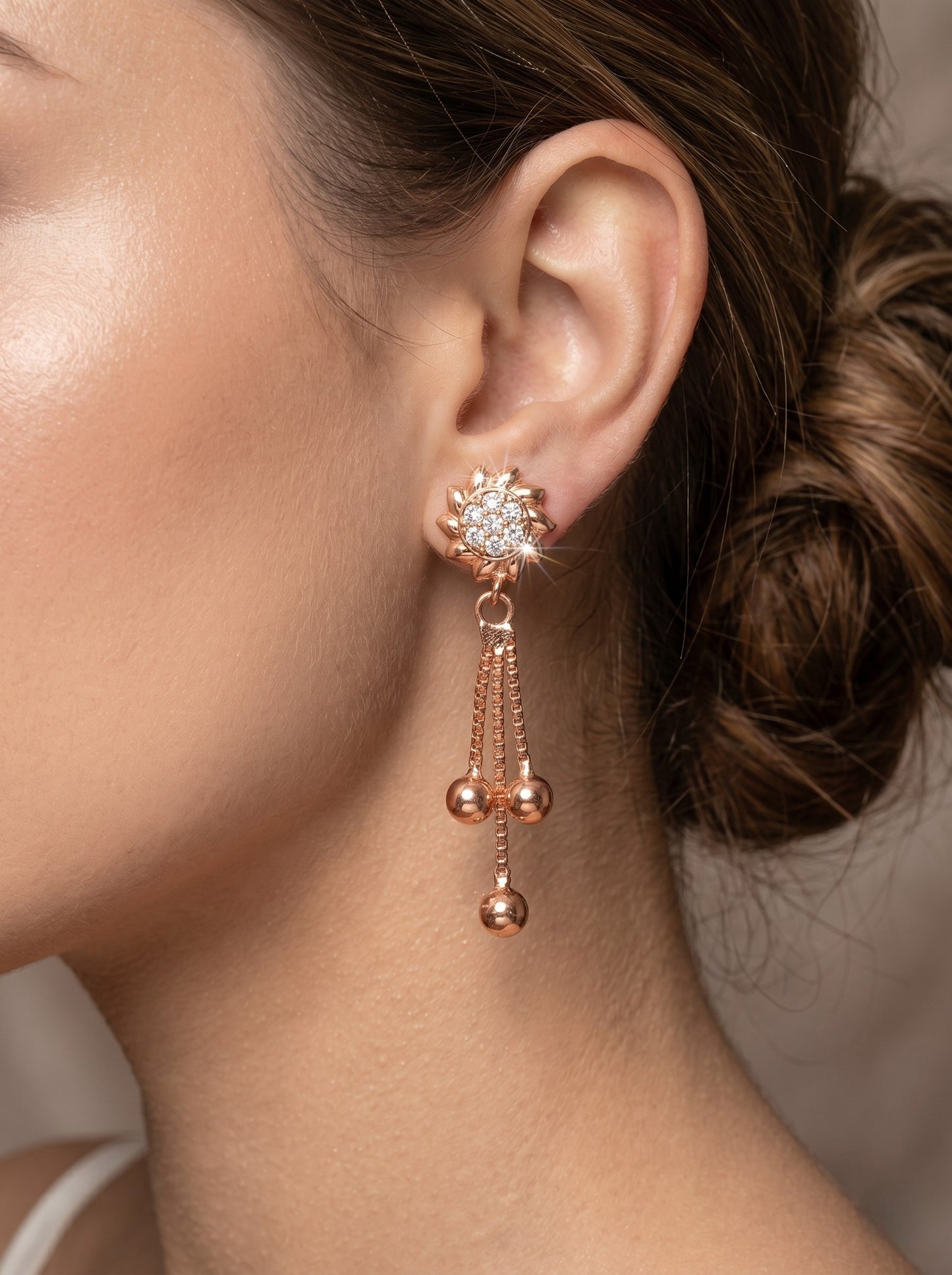 Elegant Premium Stone Studded Drop Earrings for Women
