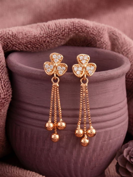 Elegant Premium Stone Studded Drop Earrings for Women