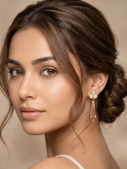 Elegant Premium Stone Studded Drop Earrings for Women