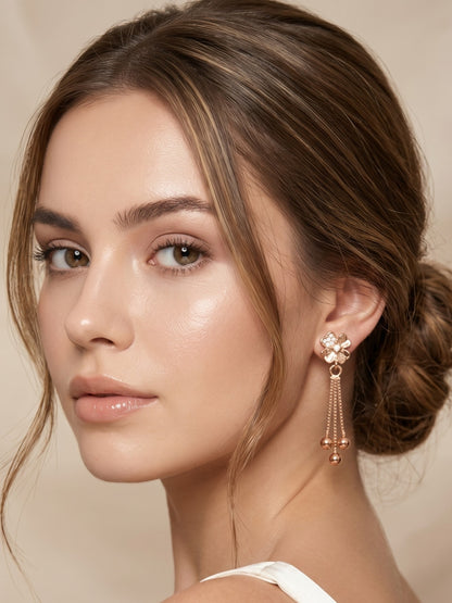 Elegant Premium Stone Studded Drop Earrings for Women