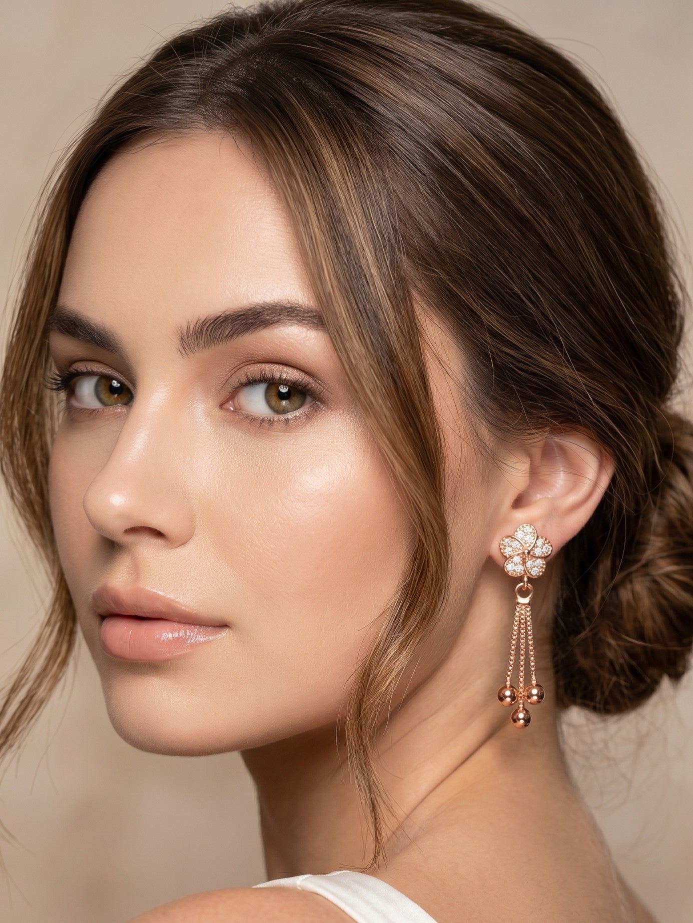 Elegant Premium Stone Studded Drop Earrings for Women
