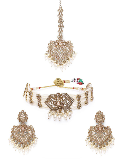 Heritage jewellery,choker necklace,trendy jewellery,latest designer jewellery set,pearl set,bridal necklace jhumkas,earrings,Bahubali earrings,indian jewellery,