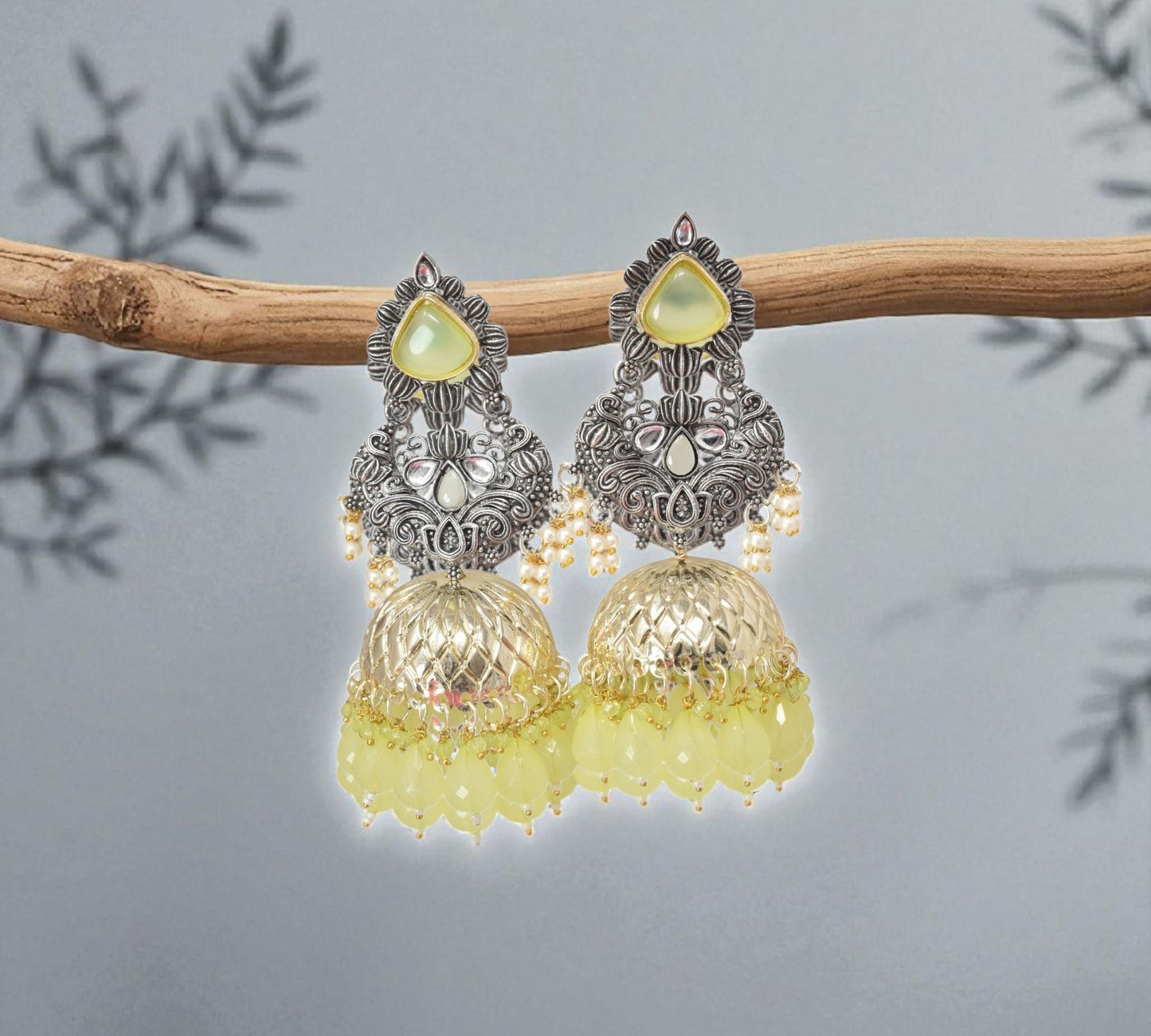 oxidised earring, german silver earrings, silver jhumka earring for women, oxidised jhumka for women, jhumka for women, traditional jhumka for women, Navratri earrings, Navratri jewellery, jhumka