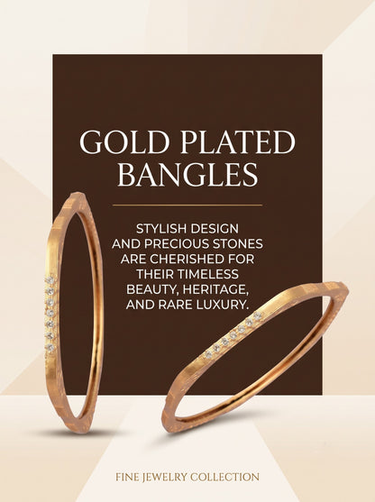 Premium Gold Finish Traditional Set of 4 Bangles for Women and Girls