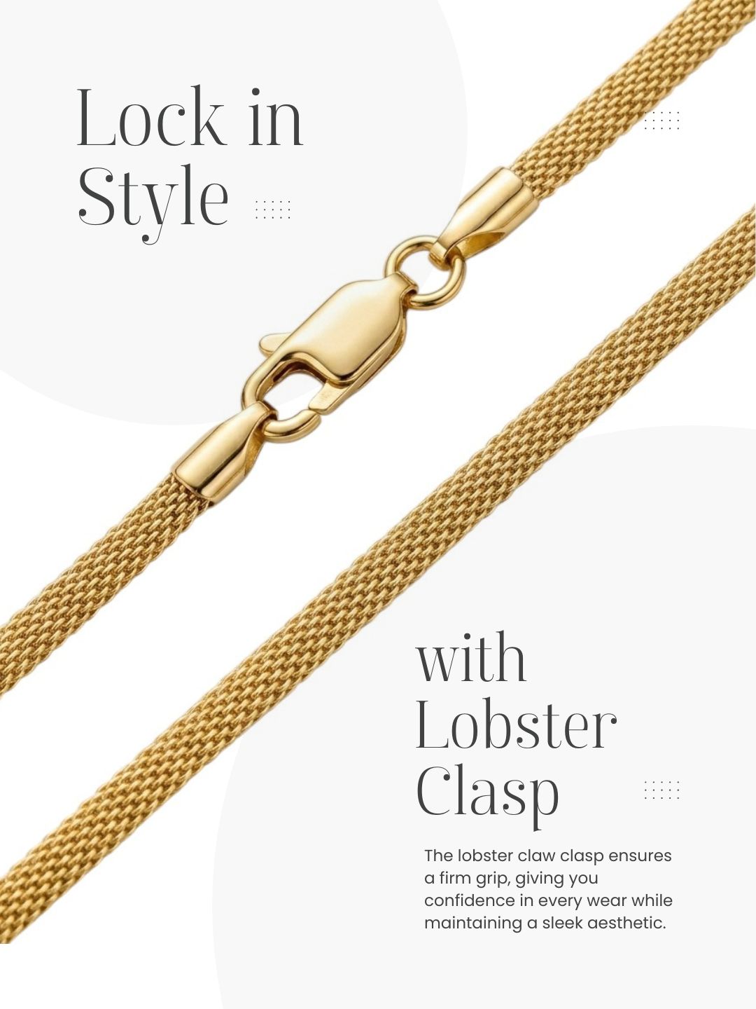 Stylish Chain with Secure Lobster Clasp Closure for Women and Girls
