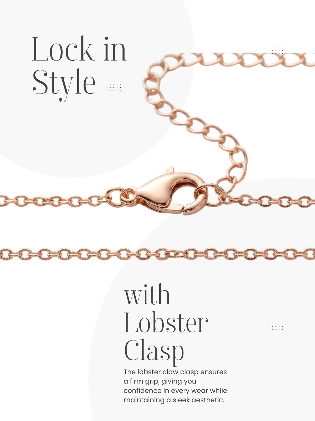 Stylish Chain with Secure Lobster Clasp Closure for Women and Girls