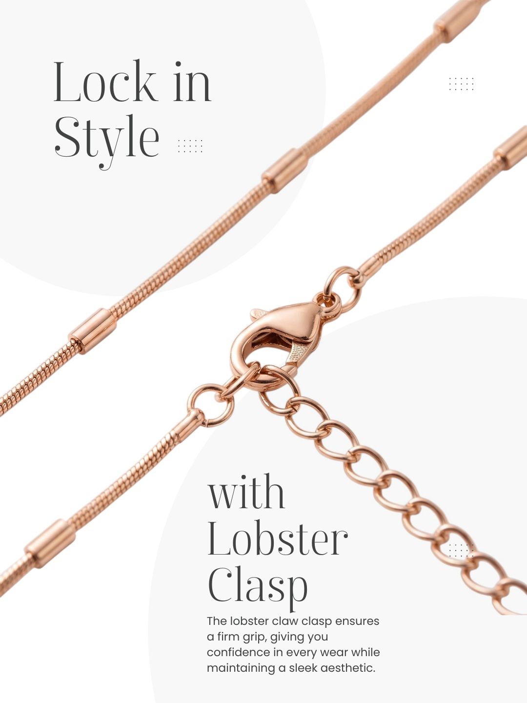 Stylish Chain with Secure Lobster Clasp Closure for Women and Girls
