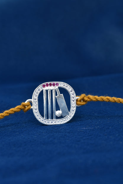 Cricket Fever – All-Rounder Rakhi 925 Silver Rakhi