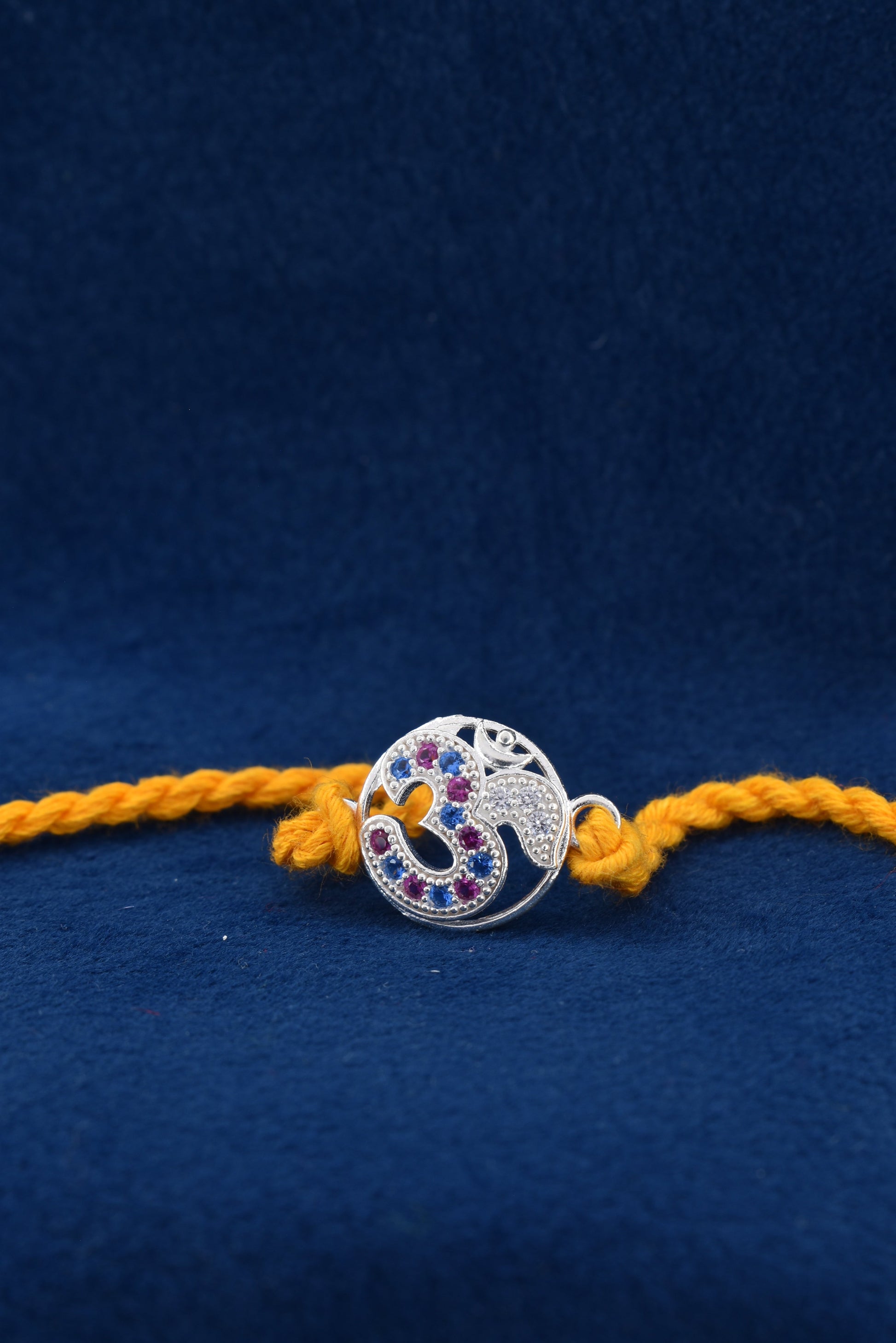 Spiritual Connection with OM 925 Silver Rakhi