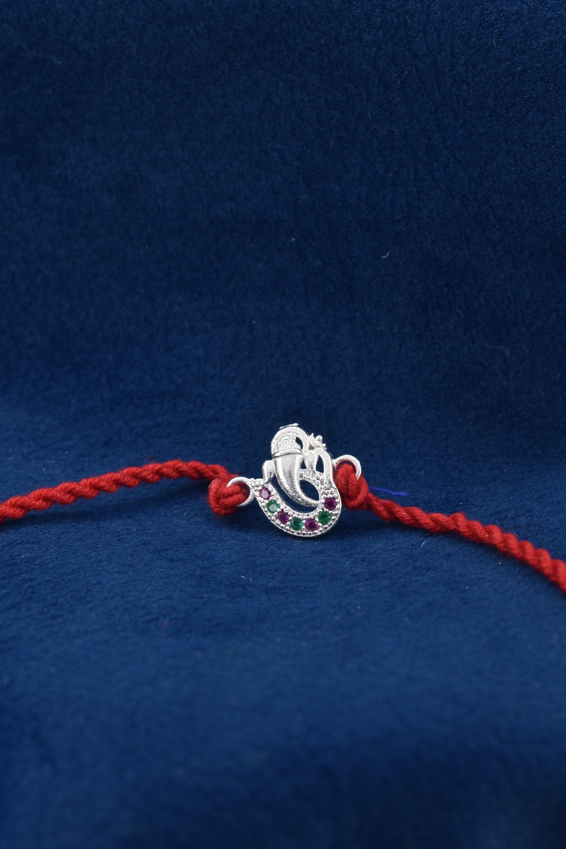 Brother's GANESH OM Guardian 925 Silver Rakhi.
