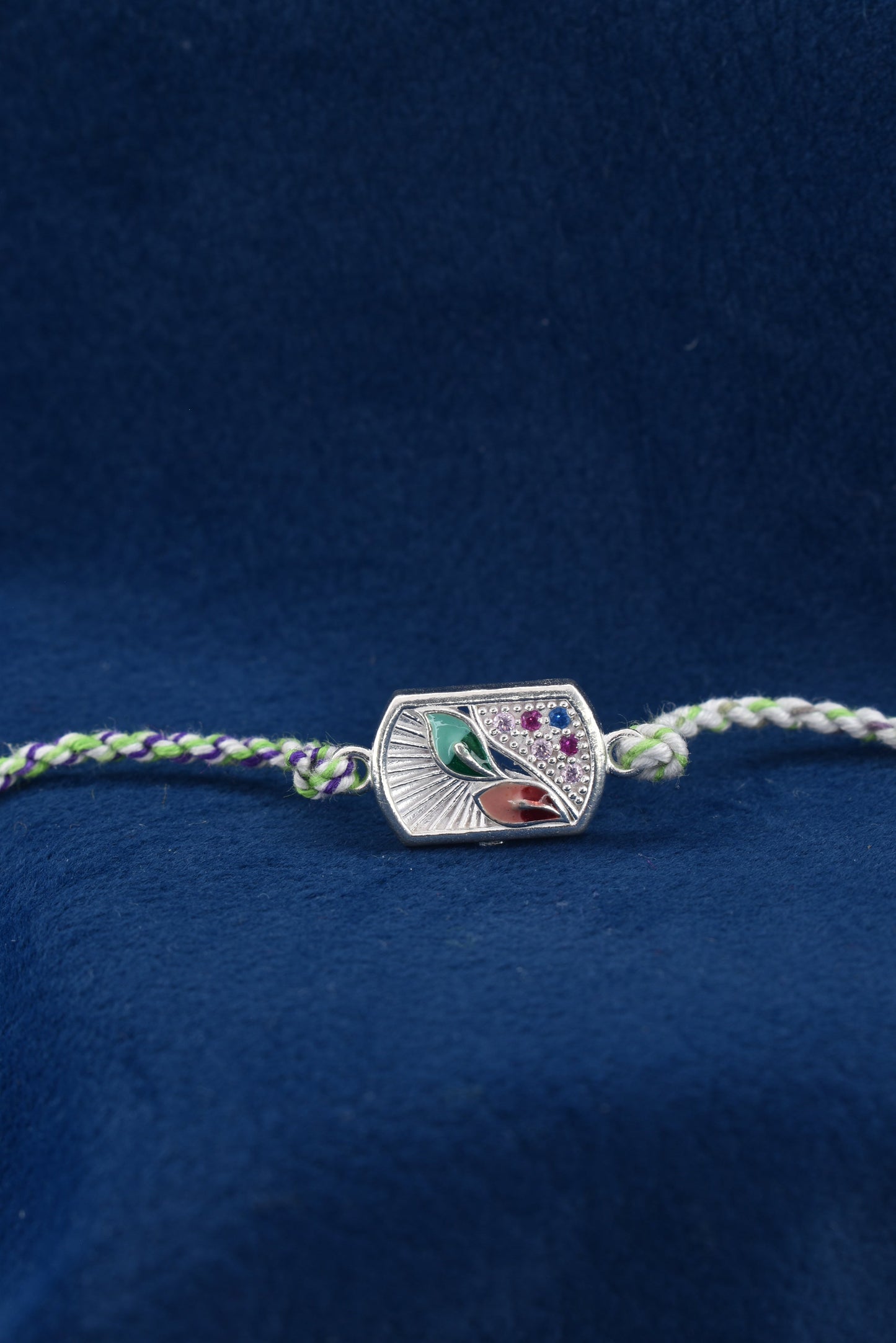 silver rakhi set for brother