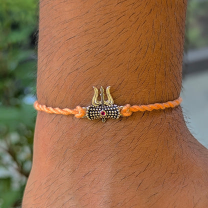 Trident Rise – Divine Shield Rakhi 925 Silver Rakhi