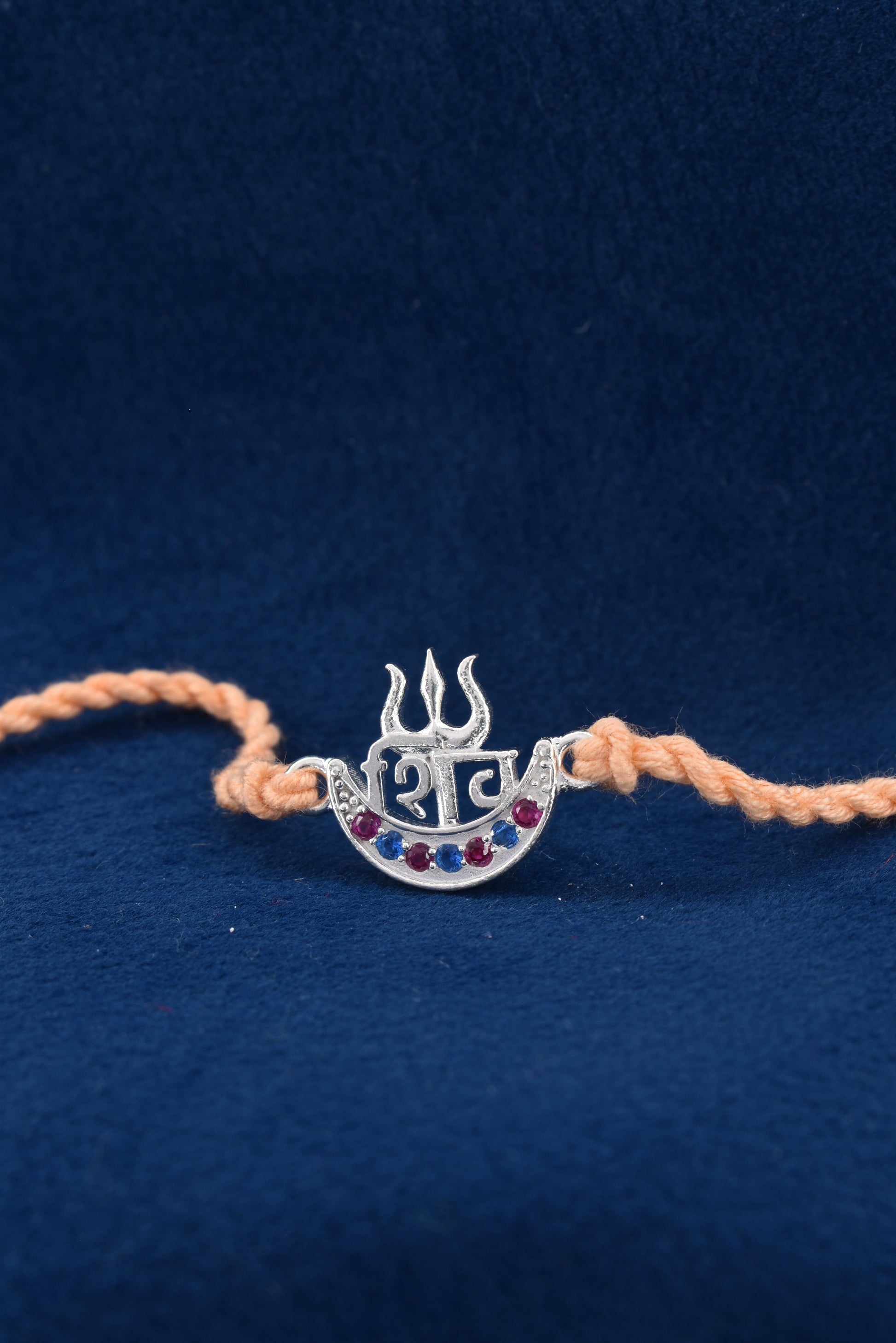 Safeguard Bond: SHIV TRISHUL 925 Silver Rakhi.