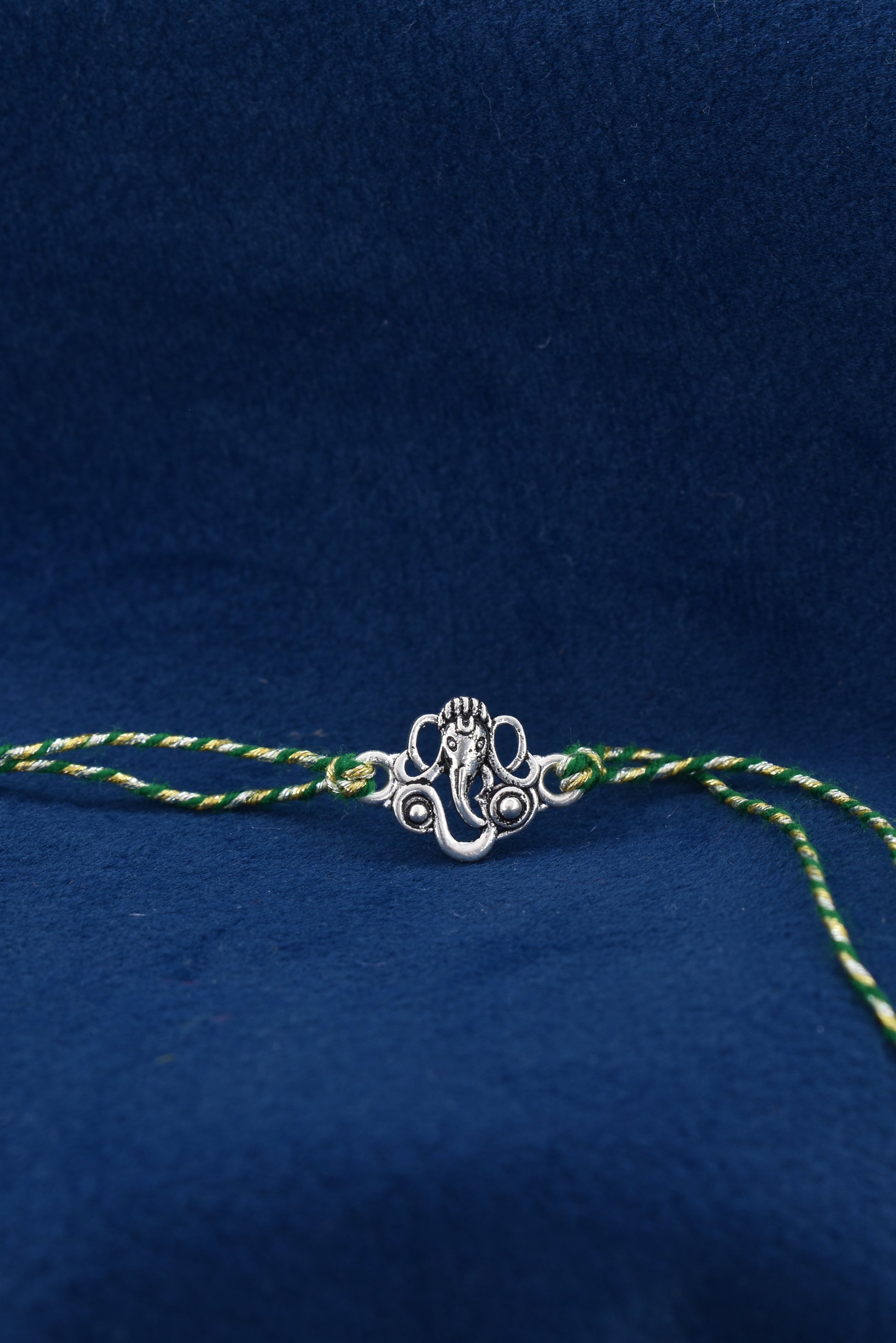 Cherish this GANESH inspired 925 Silver Rakhi.