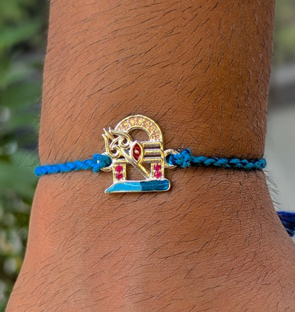 Sacred Duo – Shiv Trishul Rakhi 925 Silver Rakhi