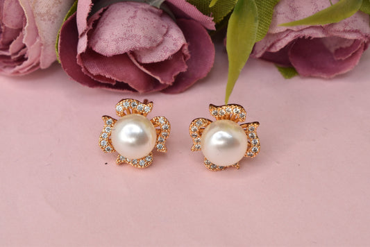 Rosegold,Stylish Latest Partywear,Dailywear,Delicate Officewear,Small stud,Antique earrings,Trend earrings for girls