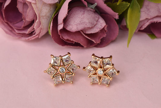 Rosegold,Stylish Latest Partywear,Dailywear,Delicate Officewear,Small stud,Antique earrings,Trend earrings for girls