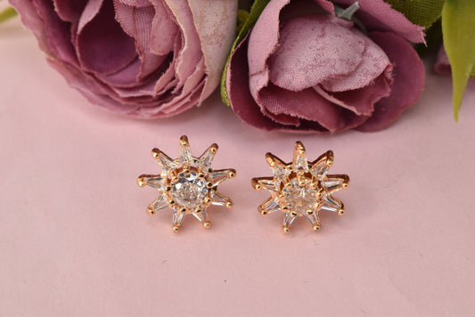 Rosegold,Stylish Latest Partywear,Dailywear,Delicate Officewear,Small stud,Antique earrings,Trend earrings for girls