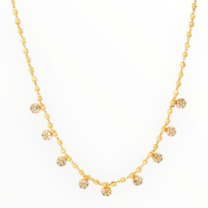 Luxury Multilayer Pearl chain maala  with Gemstone Detailing