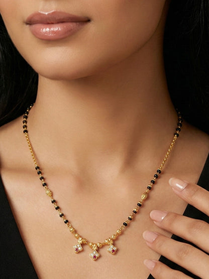 Luxury Multilayer Pearl chain maala  with Gemstone Detailing