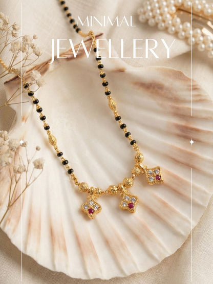Luxury Multilayer Pearl chain maala  with Gemstone Detailing