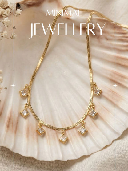 Luxury Multilayer Pearl chain maala  with Gemstone Detailing