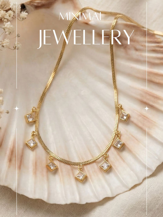Luxury Multilayer Pearl chain maala  with Gemstone Detailing