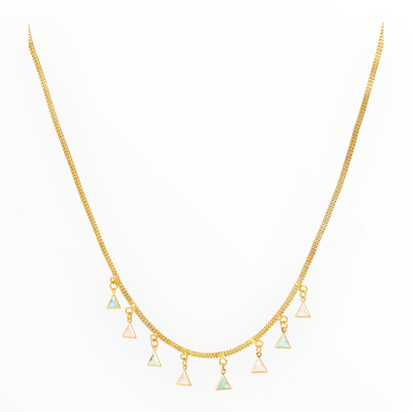 Luxury Multilayer Pearl chain maala  with Gemstone Detailing