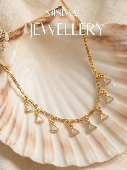 Luxury Multilayer Pearl chain maala  with Gemstone Detailing