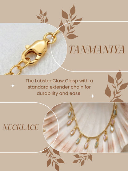 Luxury Multilayer Pearl chain maala  with Gemstone Detailing