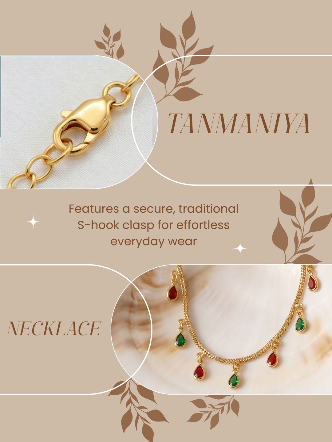 Statement Multilayer Dokiya Chain with Traditional Gemstones