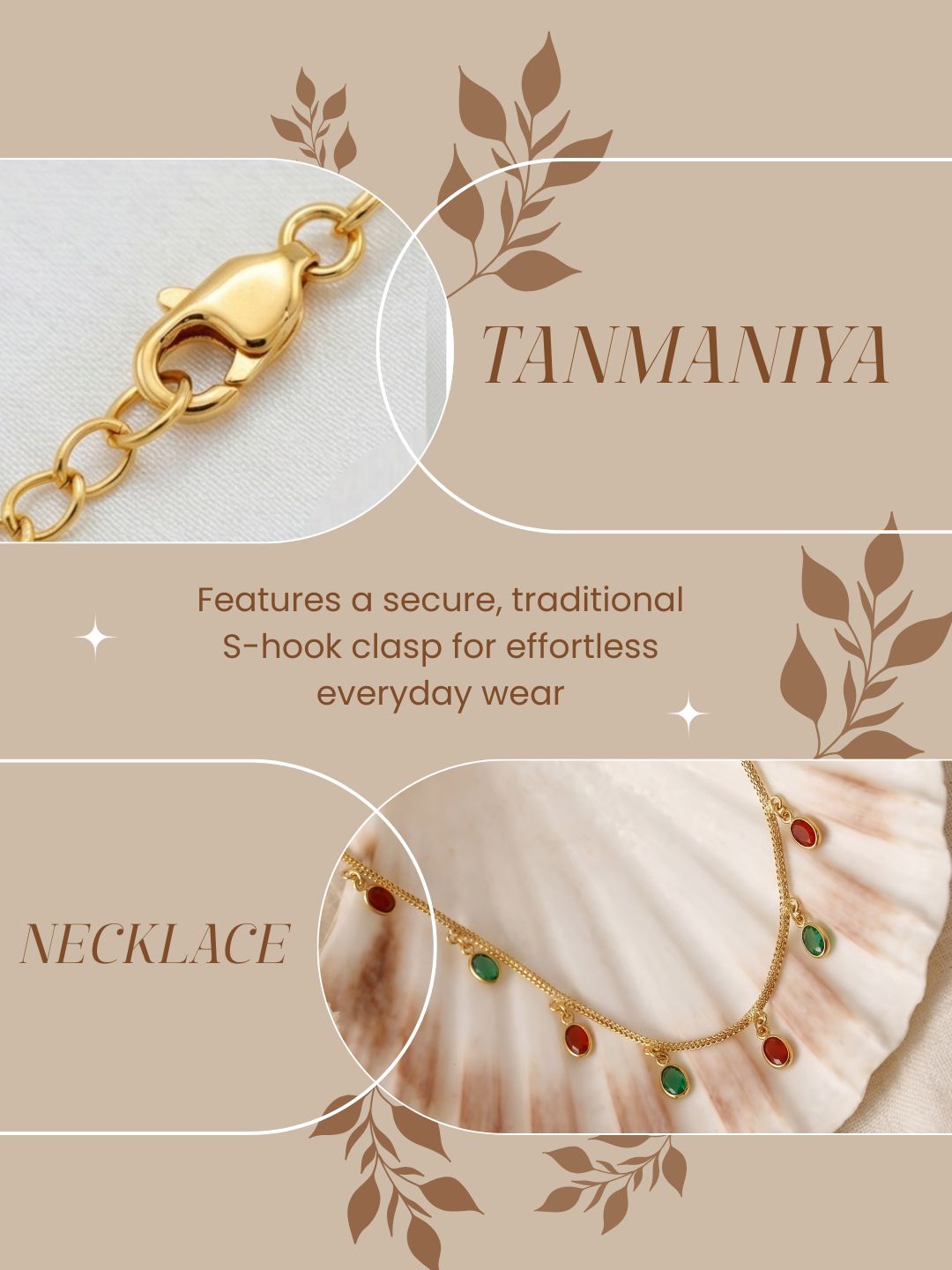 Statement Multilayer Dokiya Chain with Traditional Gemstones