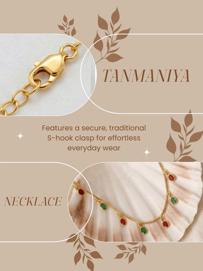 Statement Multilayer Dokiya Chain with Traditional Gemstones