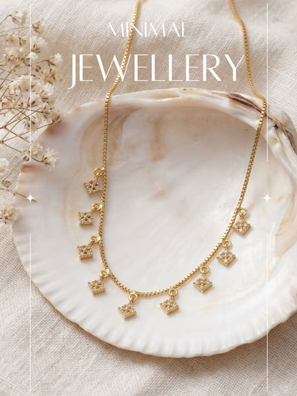 Statement Multilayer Dokiya Chain with Traditional Gemstones