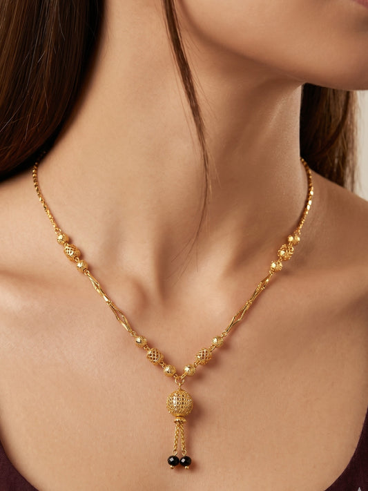 Traditional Gold-Toned Mangalsutra Necklace for Women