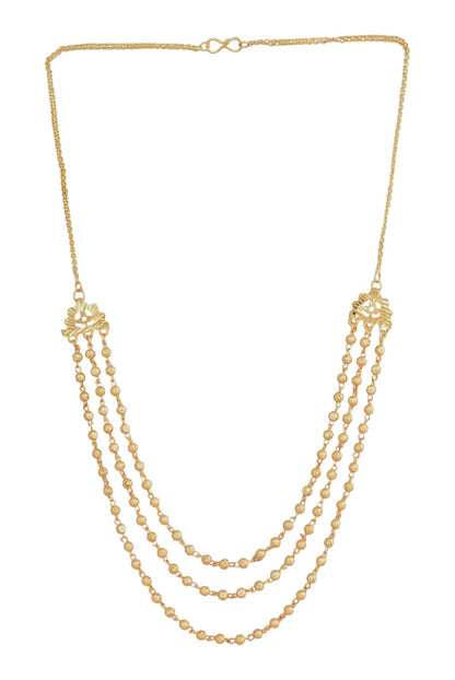 Gold-Toned 3-Strand Layered Necklace for Women