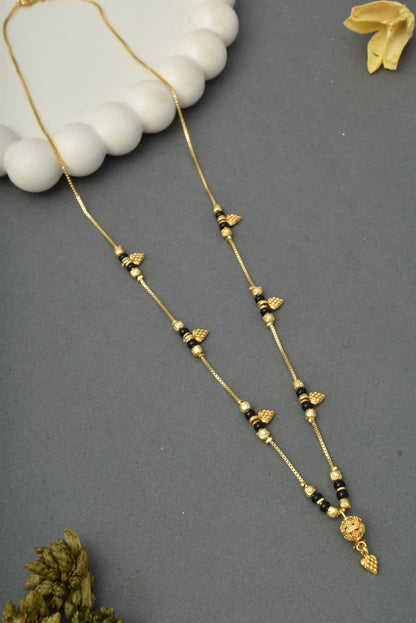 Gold-Toned Stone Studded Mangalsutra Necklace for Women