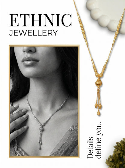Ethnic Gold-Toned Tanmaniya Necklace for Women