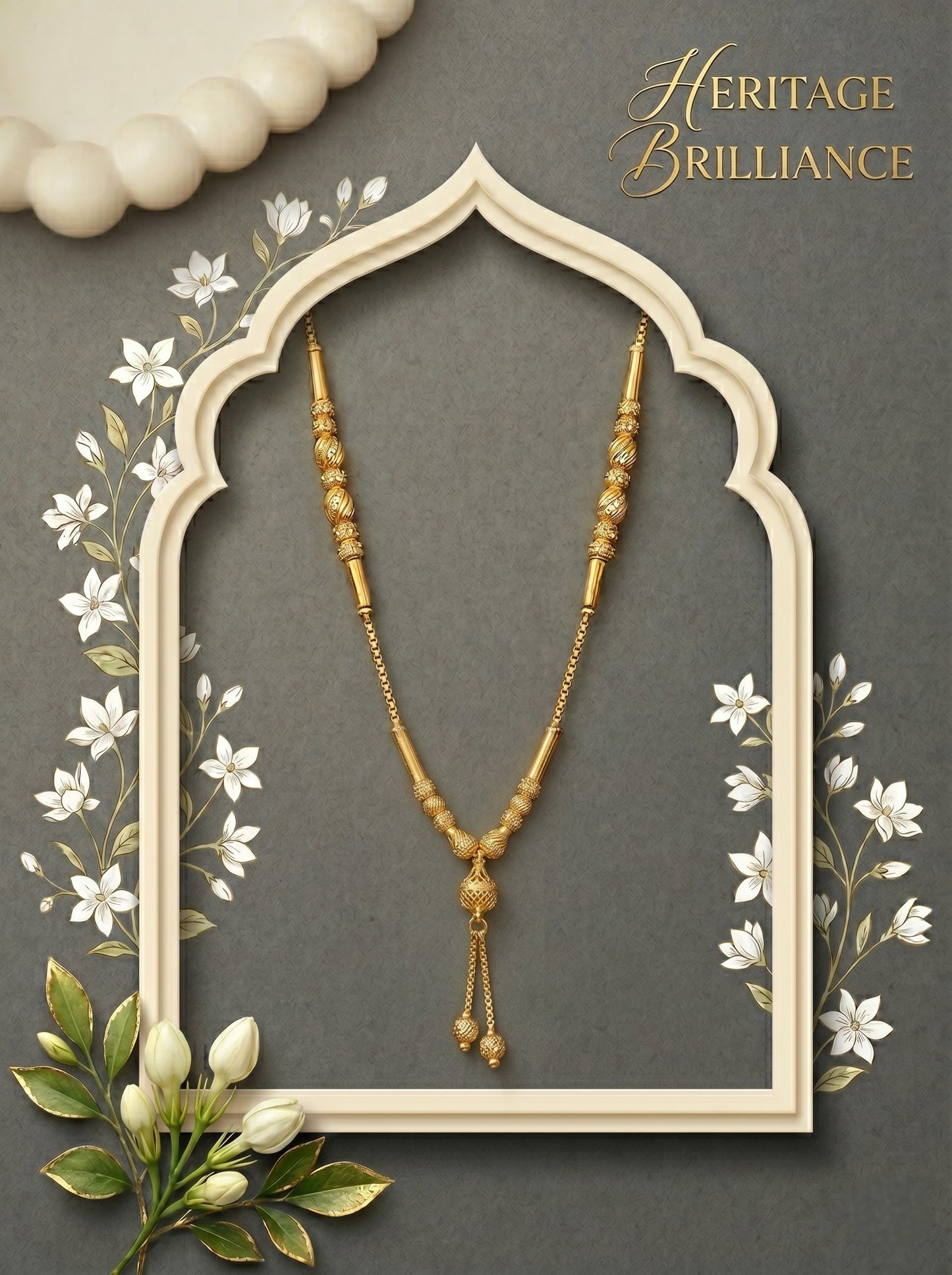 Ethnic Gold-Toned Tanmaniya Necklace for Women