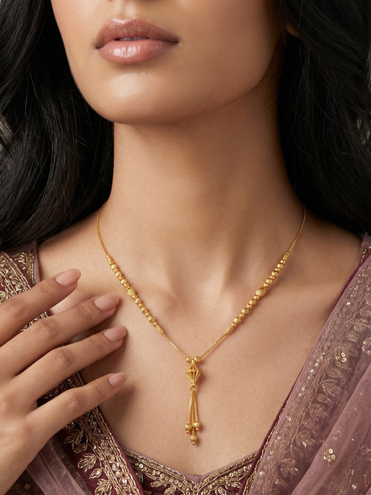 Ethnic Gold-Toned Tanmaniya Necklace for Women