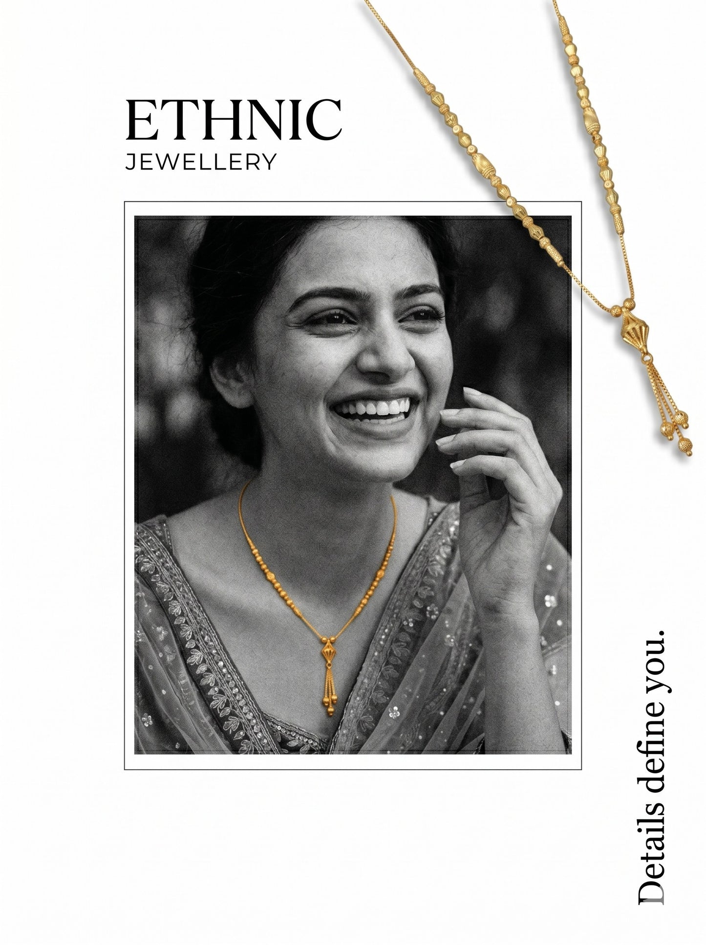 Ethnic Gold-Toned Tanmaniya Necklace for Women