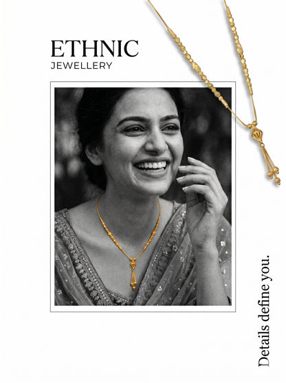 Ethnic Gold-Toned Tanmaniya Necklace for Women