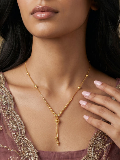 Ethnic Gold-Toned Tanmaniya Necklace for Women